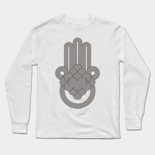 Fatima hand - Mandala version - Black Long Sleeve T-Shirt